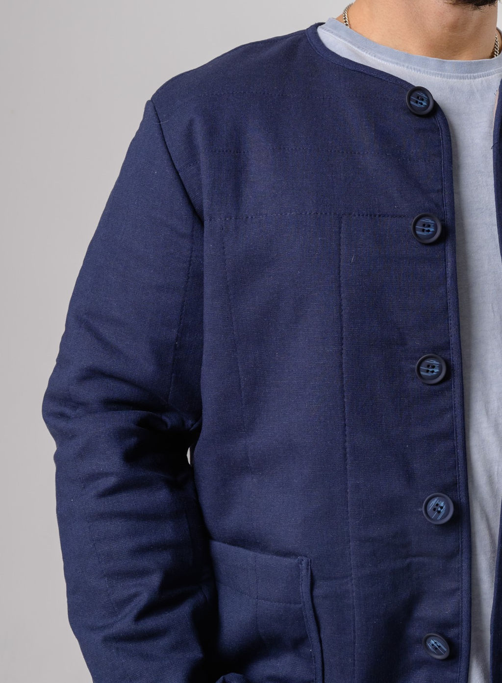 Льняная куртка-(лен, хлопок) - Новый лен фото 3