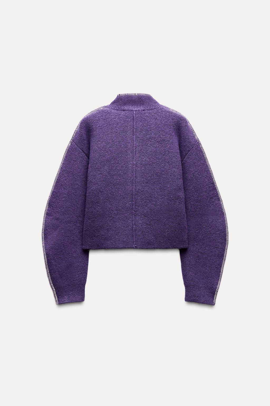 HIGH NECK KNIT JACKET - Zara фото 7