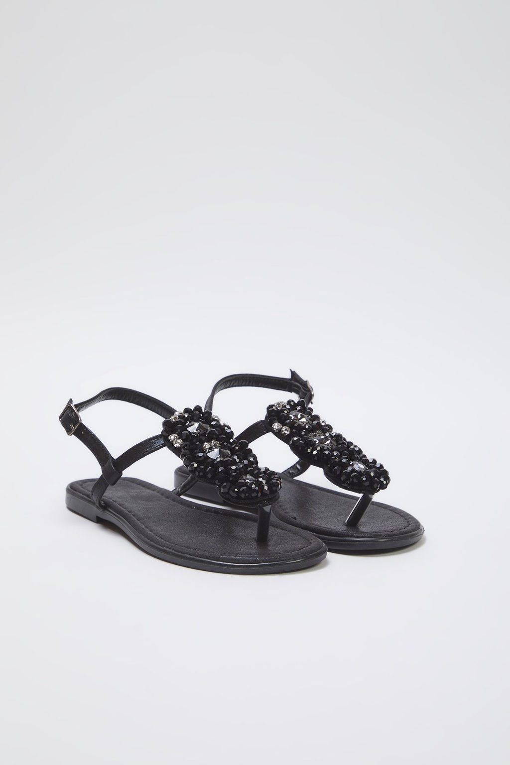 Trendyol Shoes Siyah Tasl? Bilek Bantl? Parmak Aras? Kad?n S?k Sandalet TAKSS25SD00006 - Trendyolmilla фото 5