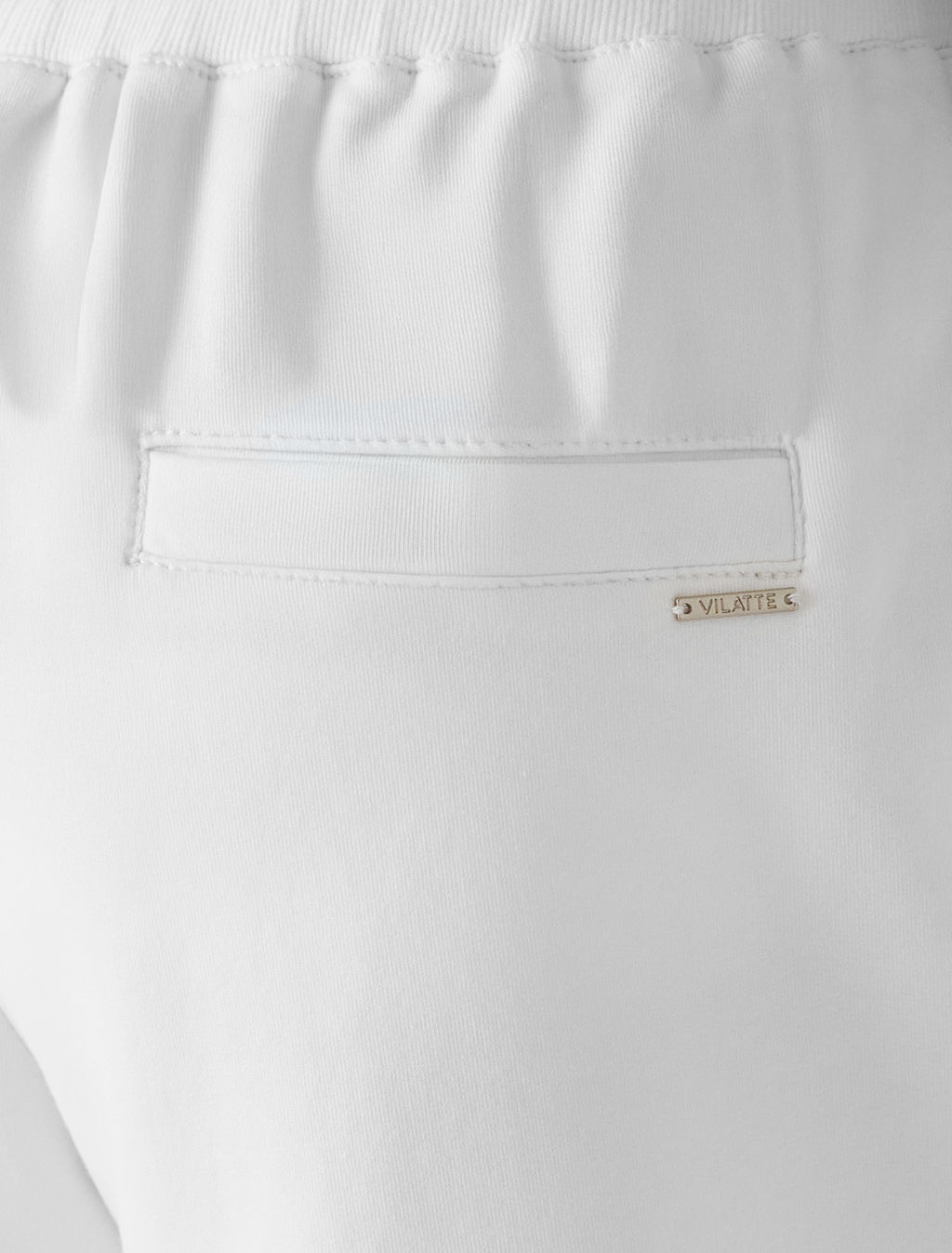 Шорты Vilatte из хлопка с эластаном белый фото 2