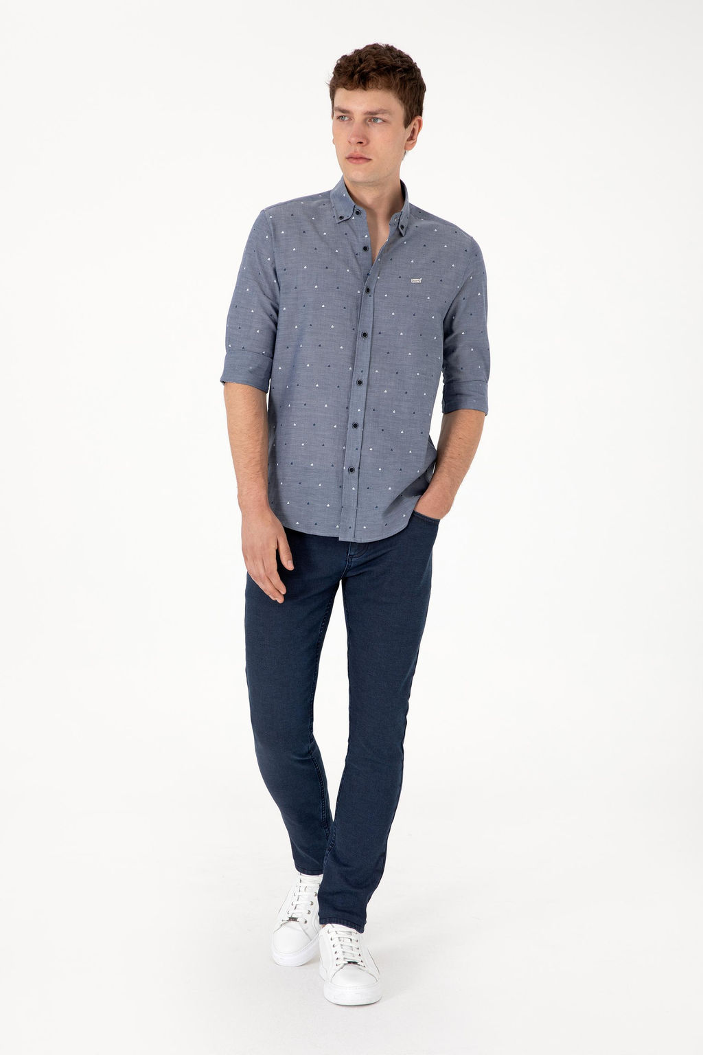 Erkek A__k Lacivert Uzun Kollu G_mlek Sepette S_rpriz _ndirim - U.s. polo assn фото 4