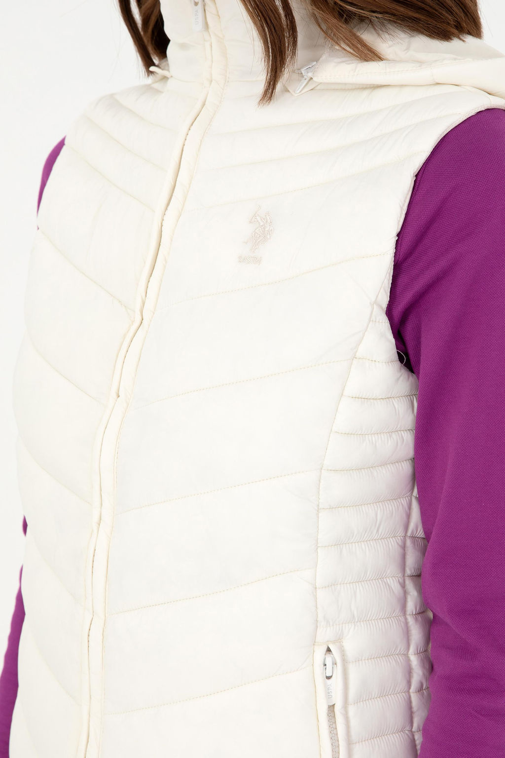 Женский кремовый жилет Неожиданная скидка в корзине - U.s. polo assn фото 7