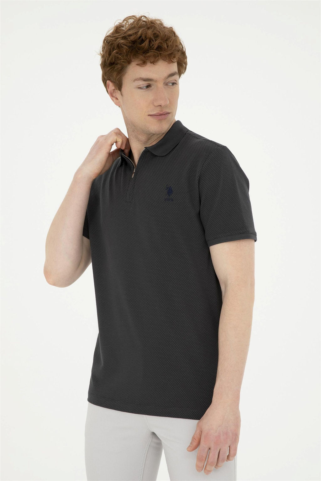 U. S. Polo Assn / Мужская антрацитовая футболка - U.s. polo assn фото 3