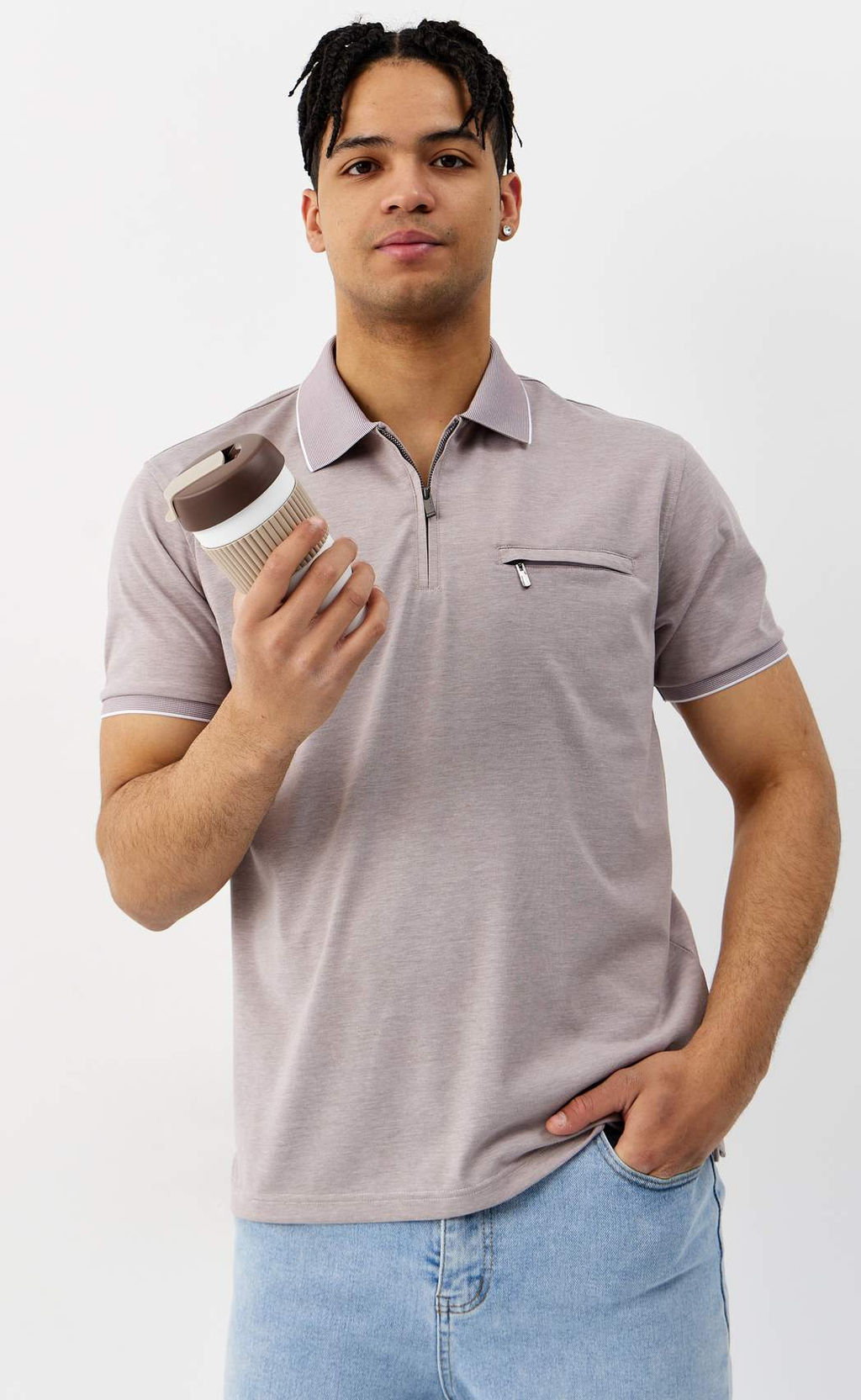 Поло F511-07-820 beige - Fine joyce фото 3