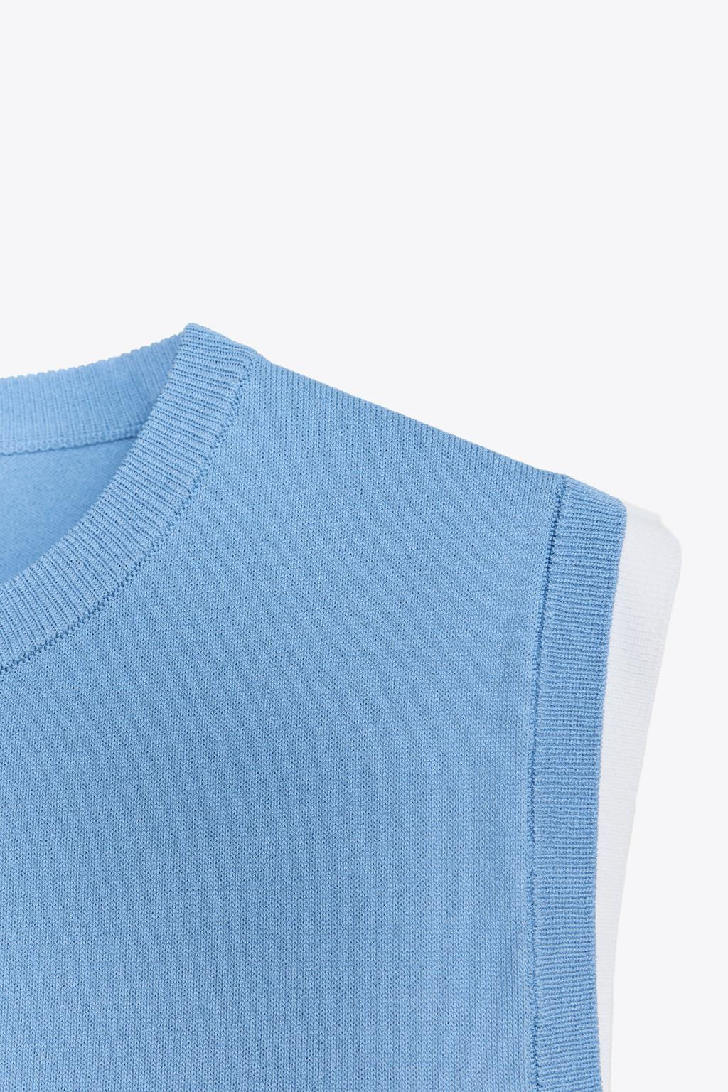 DOUBLE LAYER TRIM KNIT TOP - Zara фото 6