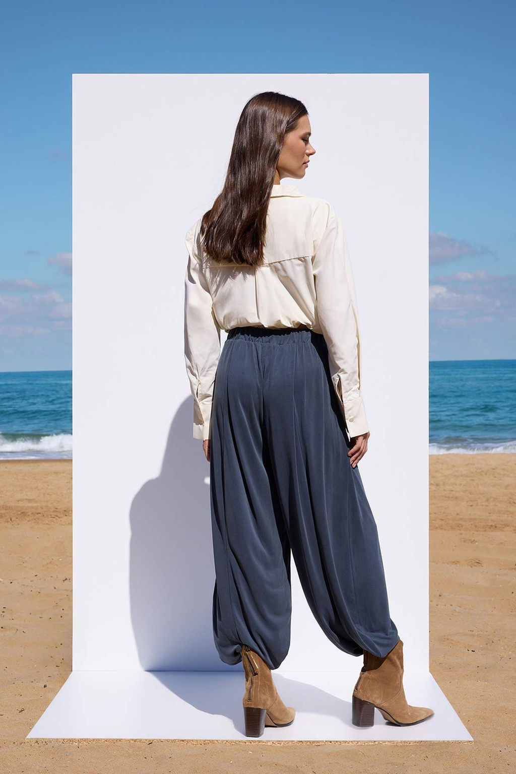 More Sustainable Antrasit Modal Icerikli Havuc/Salvar Orme Pantolon TWOSS24PL00094