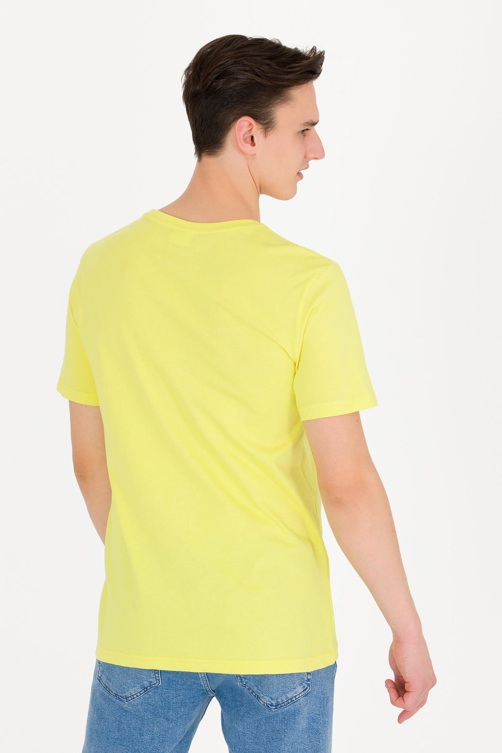 U. S. Polo Assn Мужская футболка Citron Basic с круглым вырезом - U.s. polo assn фото 5