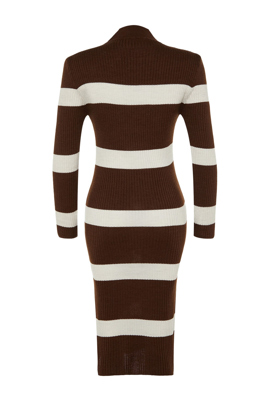 TRENDYOLMILLA Lacivert Midi Triko Cizgili Elbise TWOAW23EL00226 фото 31