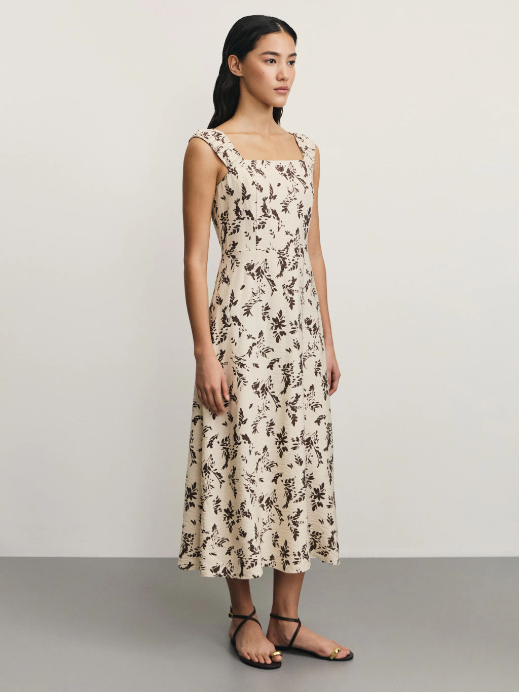 Сарафан из фактурной вискозы с принтом / Zarina  фото 4