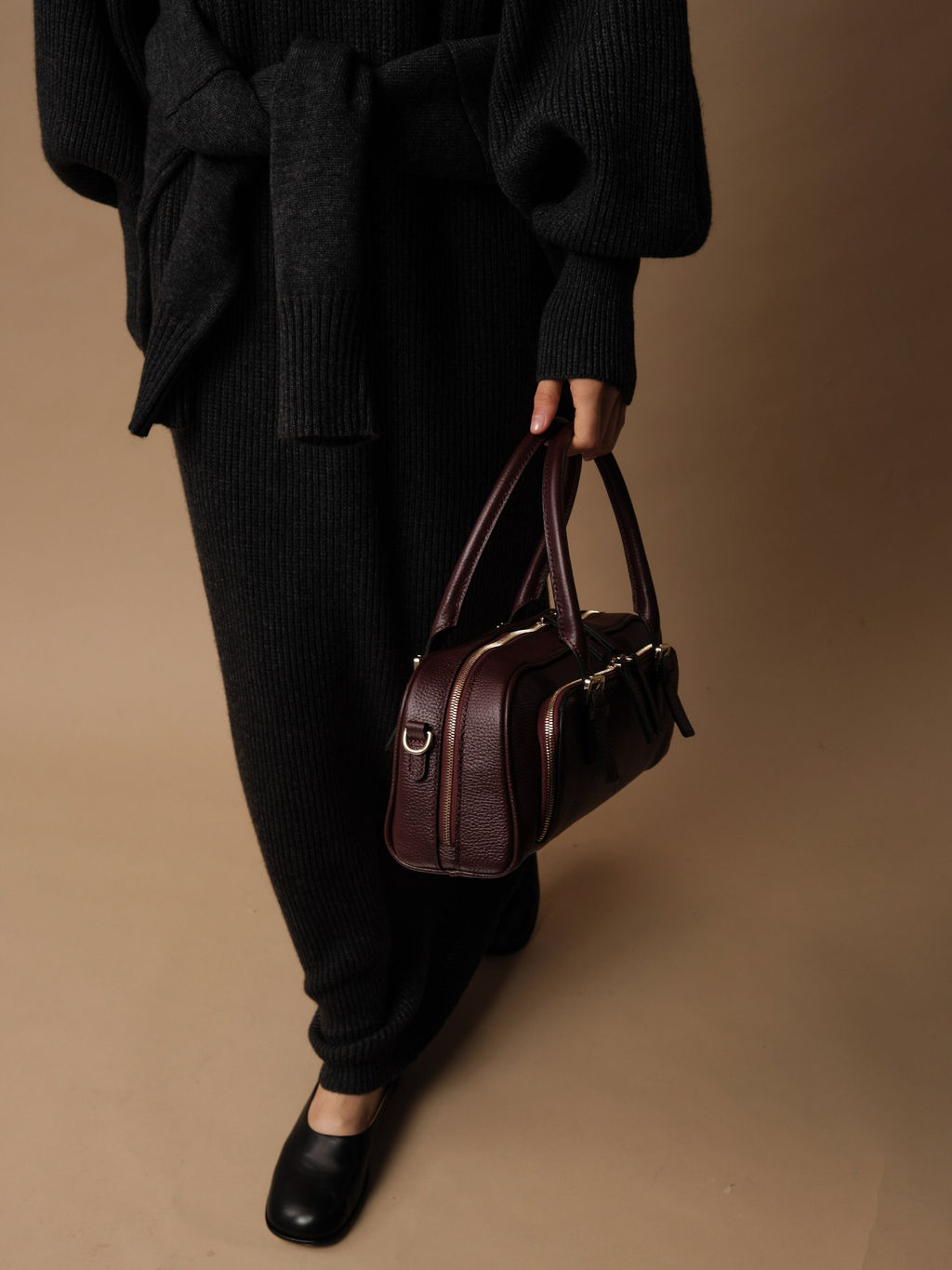 Кожаная сумка Nora DBR 31148 зимняя вишня фото 10