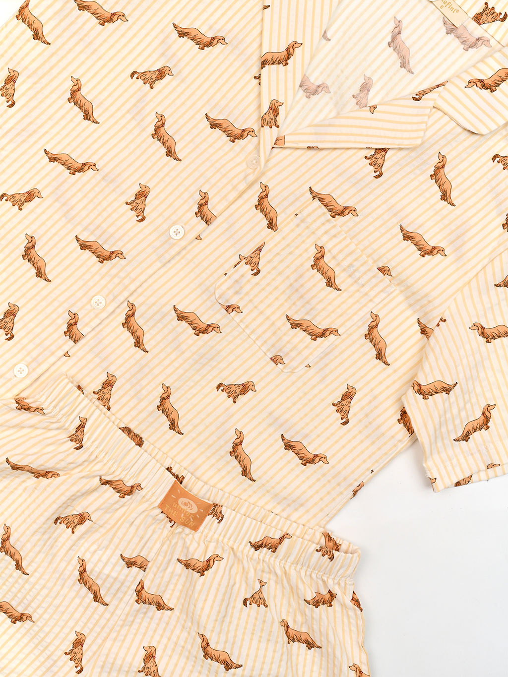 Пижама Indefini 5246TBD вискоза с хлопком молочный  фото 4