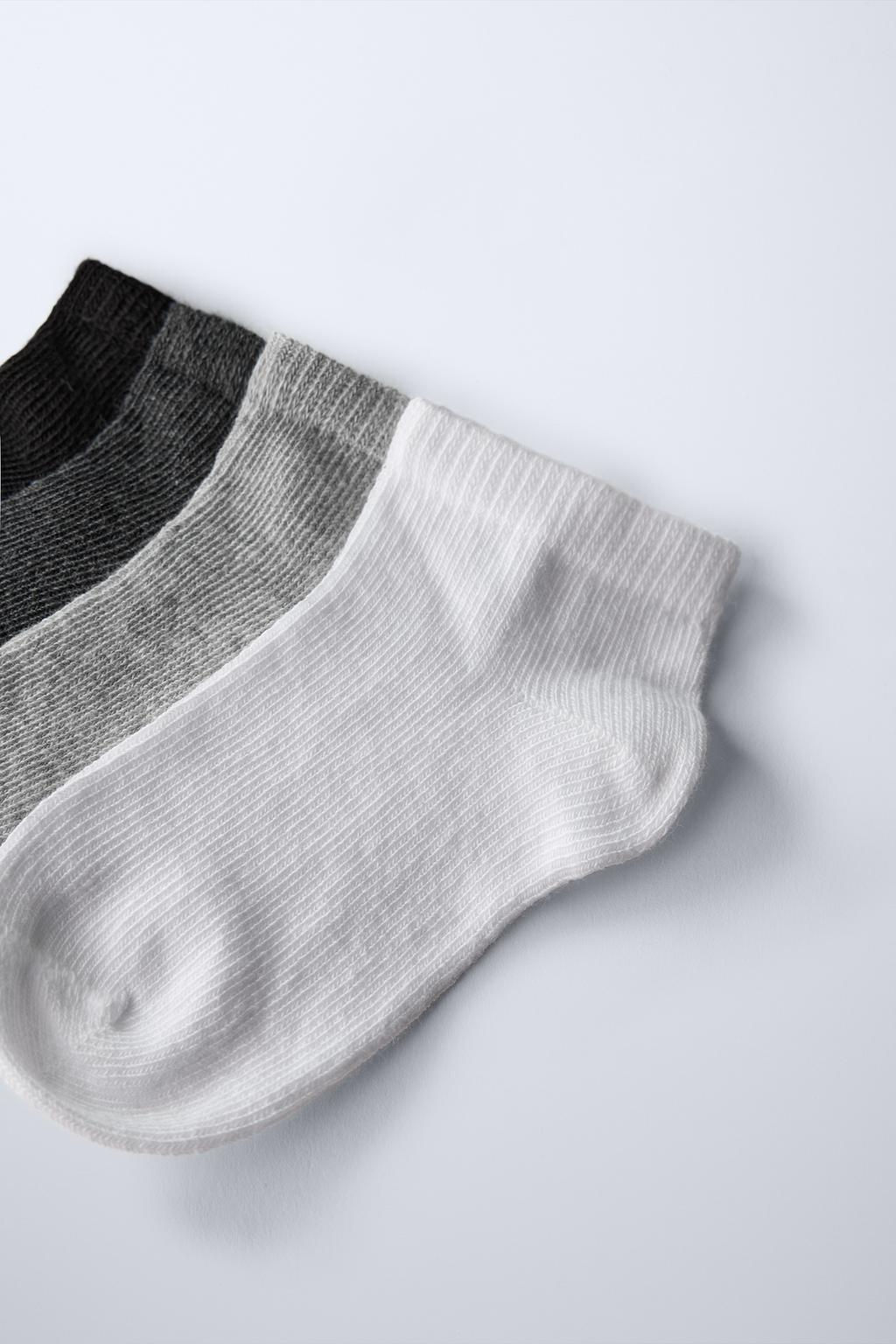 FOUR-PACK OF PLAIN ANKLE SOCKS - Zara фото 3