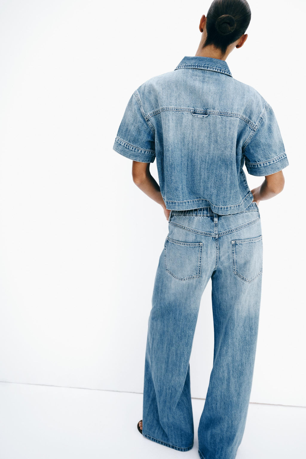 JEANS Z1975 WIDE LEG TIRO ALTO / Azul medio - Zara фото 5