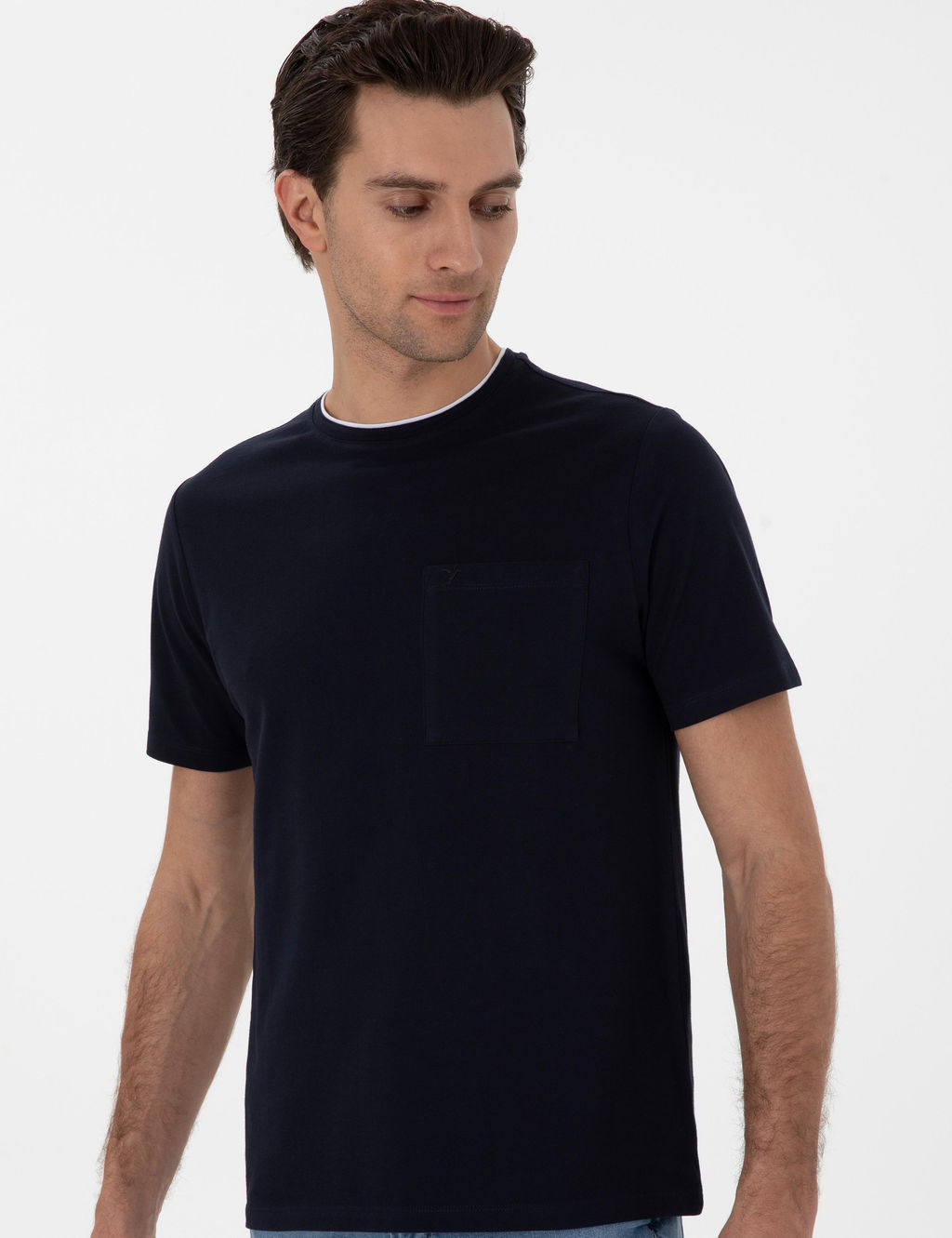 Lacivert Regular Fit Cepli T-shirt - Cacharel фото 3