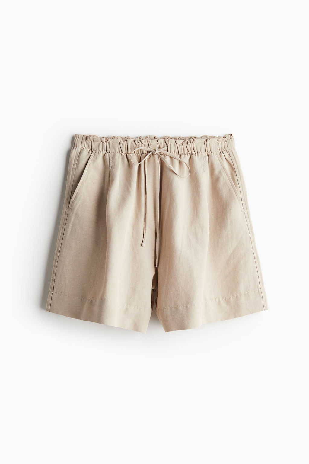Pantalon corto en mezcla de lino - H&m фото 5