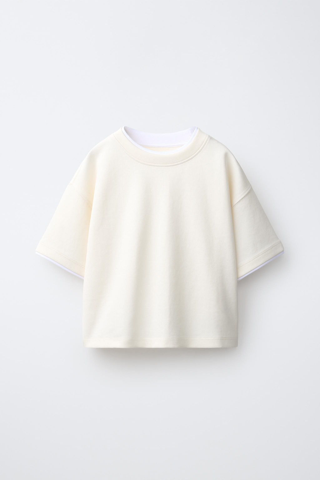 CAMISETA DOBLE INTERLOCK / Crudo