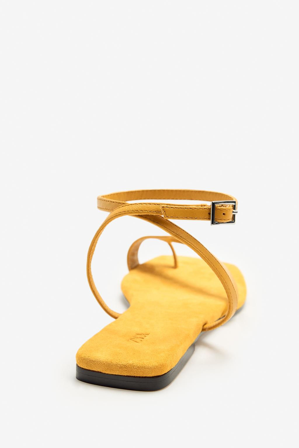 LIMITED EDITION FLAT SPLIT SUEDE SANDALS - Zara фото 15