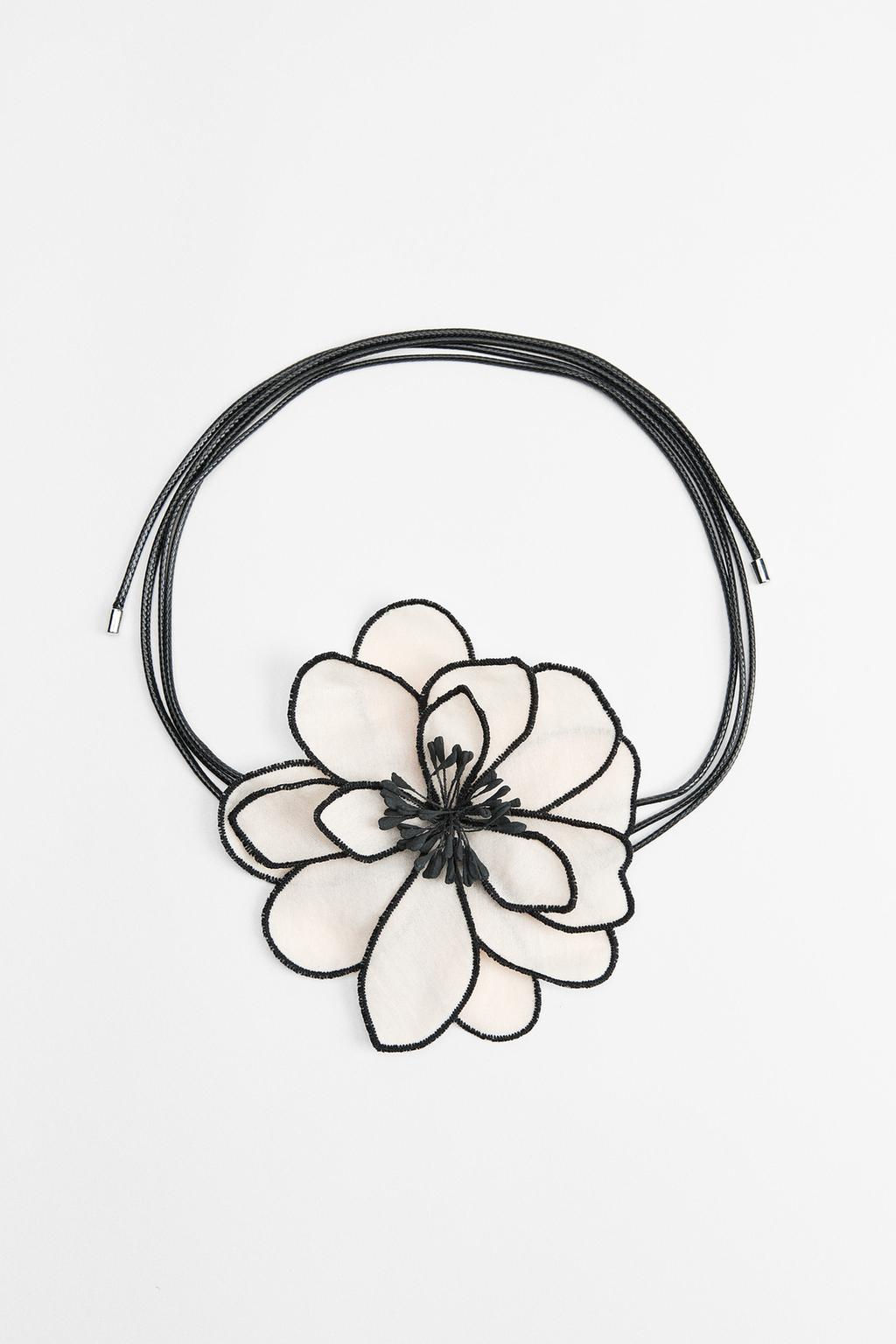 CORD NECKLACE WITH FLOWER - Zara фото 4