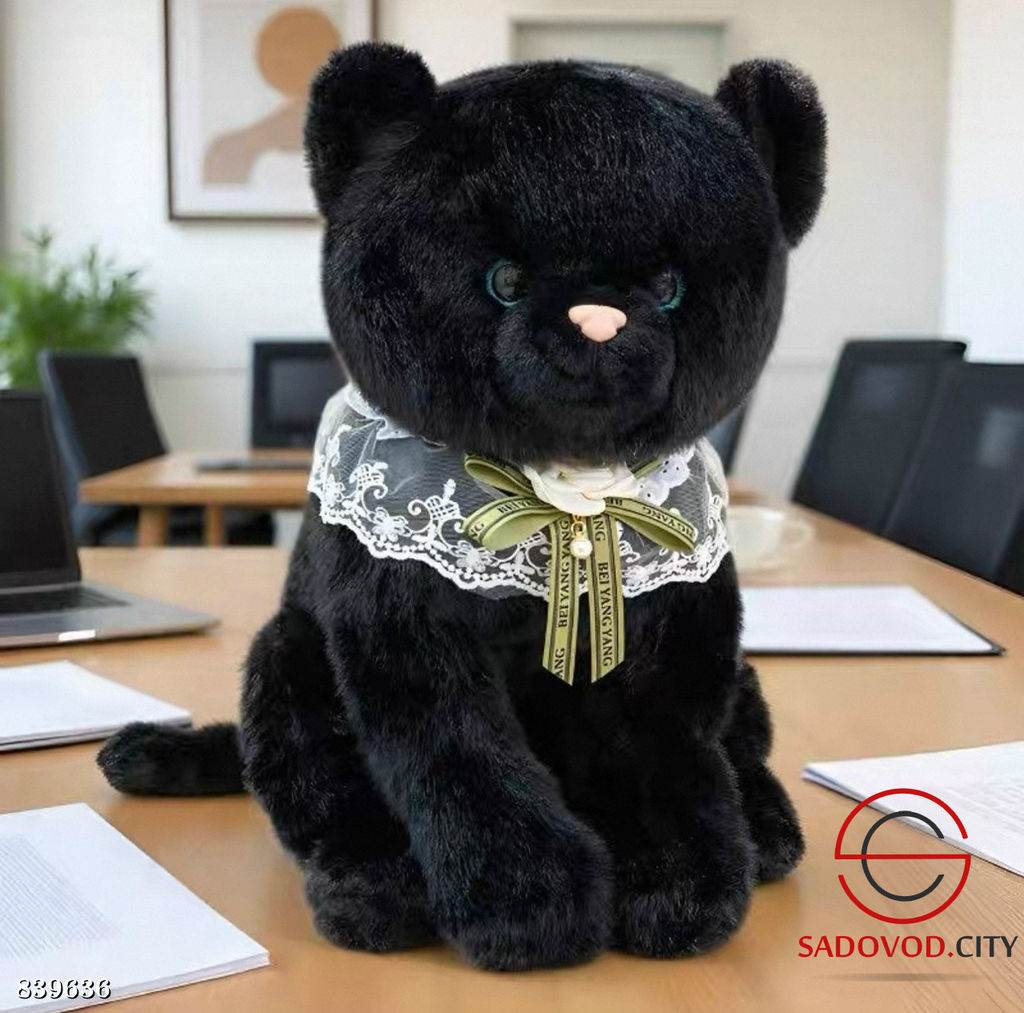 Плюшевая мягкая игрушка кошка