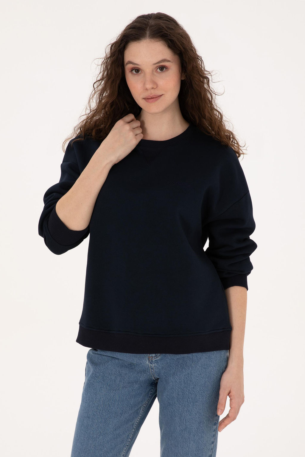 Kad_n Lacivert Sweatshirt