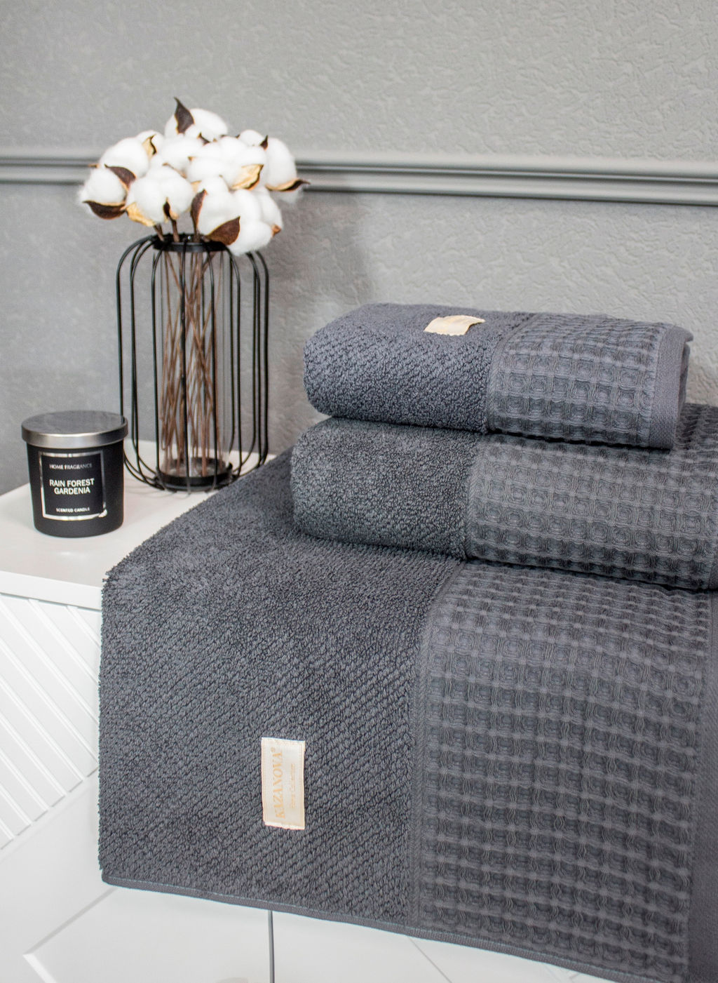 Комплект полотенец Флафи (антрацит) - Kazanov.a. фото 2