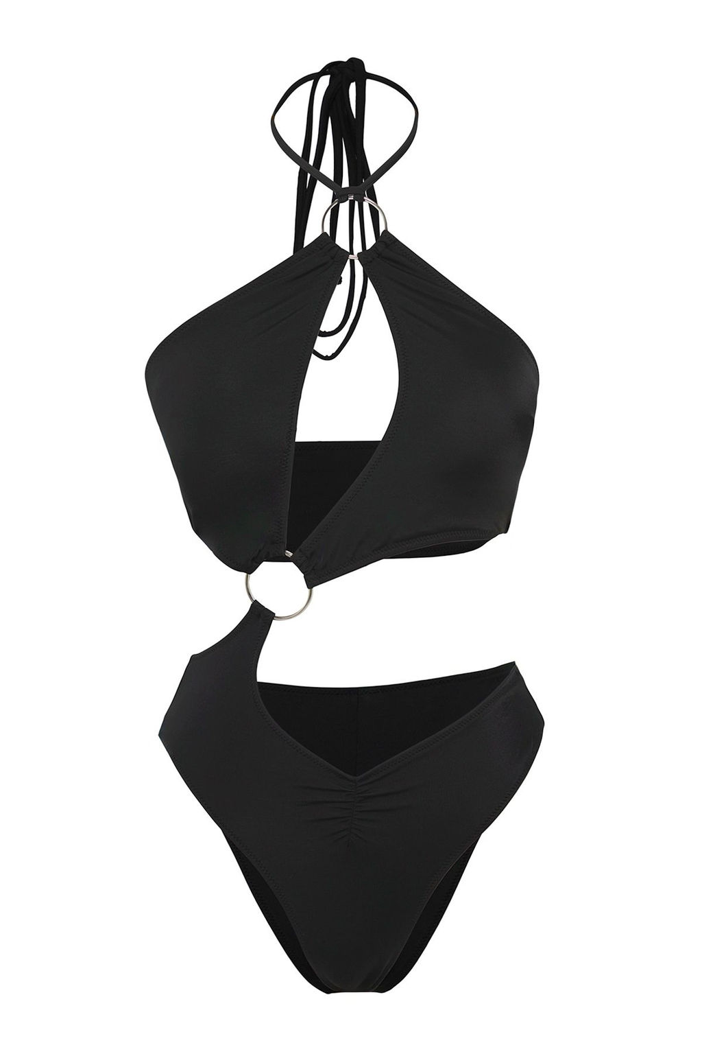 TRENDYOLMILLA Leopar Desenli Halter Yaka Aksesuarl? High Leg Brazilian Mayokini TBESS23MA00068 фото 5