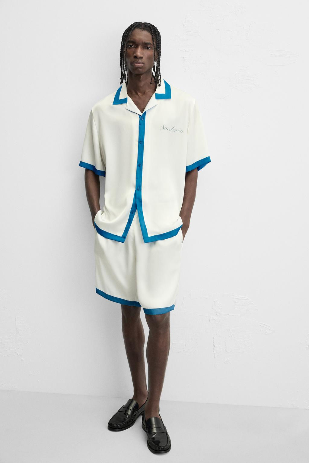 PRINTED SATIN BERMUDA SHORTS - Zara фото 5