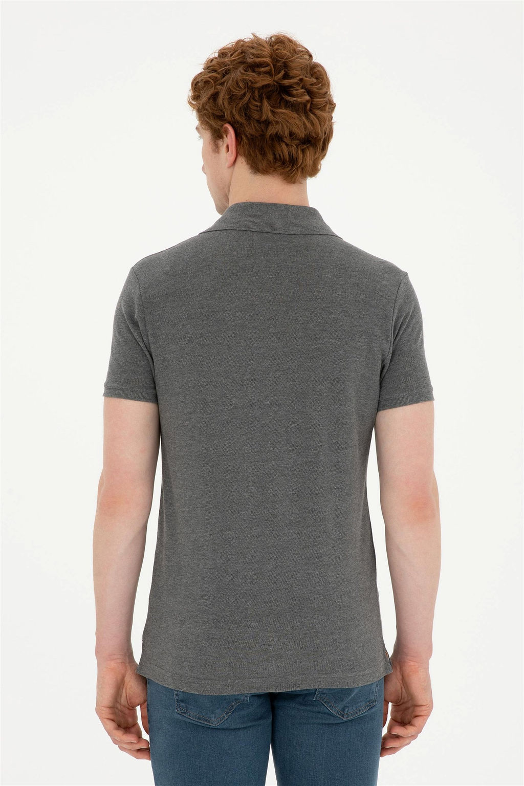 Мужская базовая футболка антрацитового меланжа Неожиданная скидка в корзине - U.s. polo assn фото 5