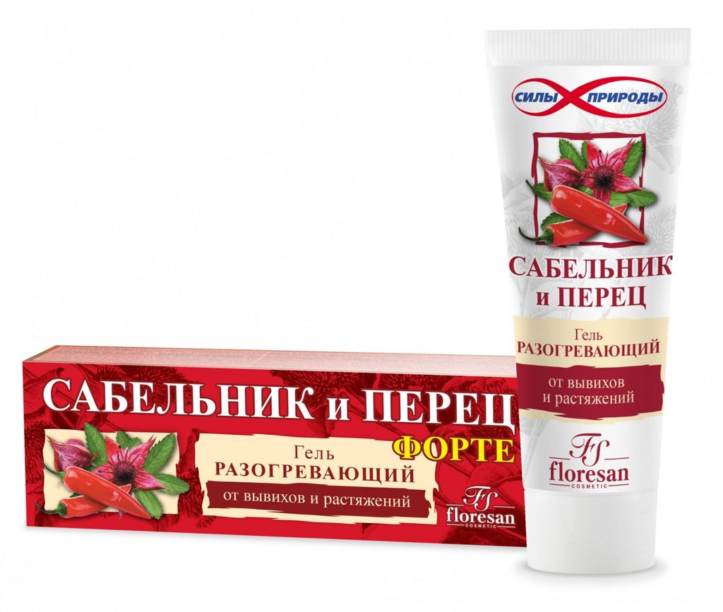 ФЛОРЕСАН Ф-195 Гель разогревающий "Сабельник и перец" 75 мл./12