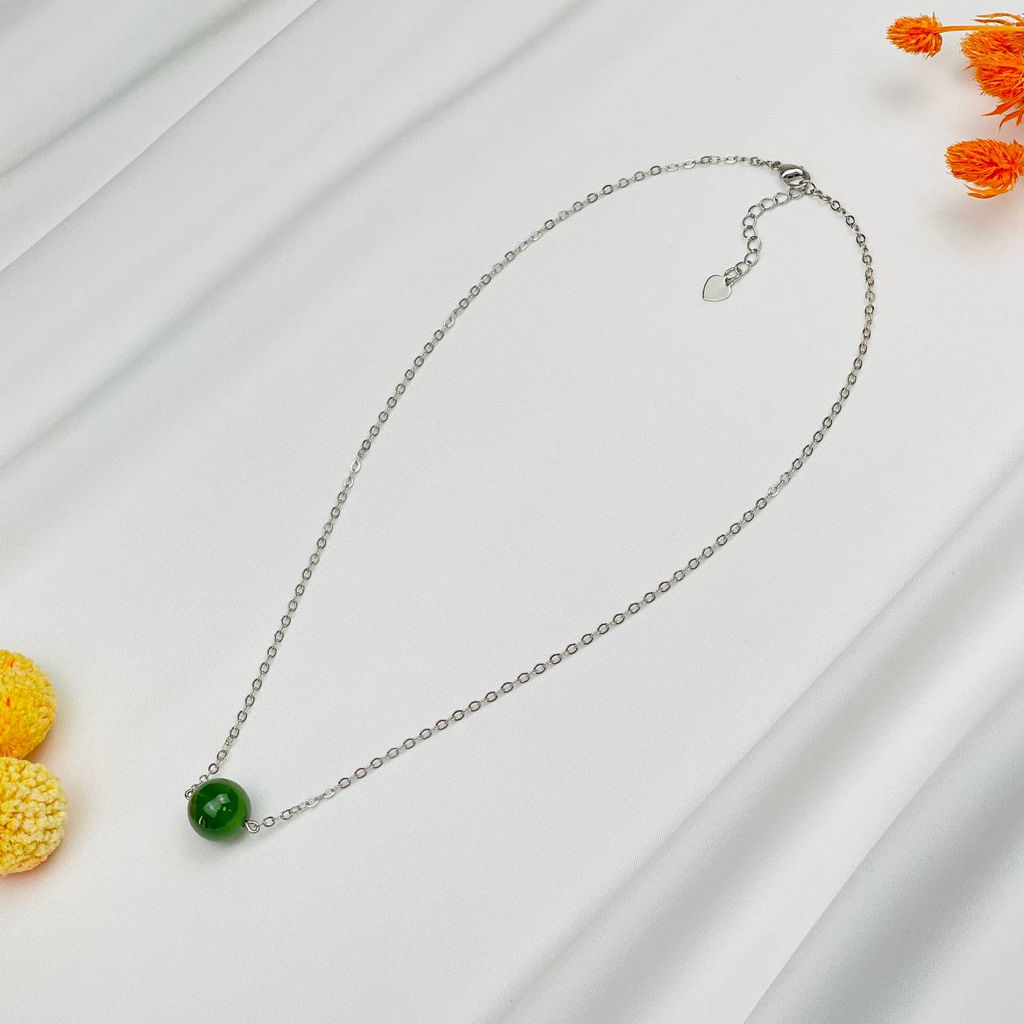 Кулон на цепочке из Нефрита 42 см +