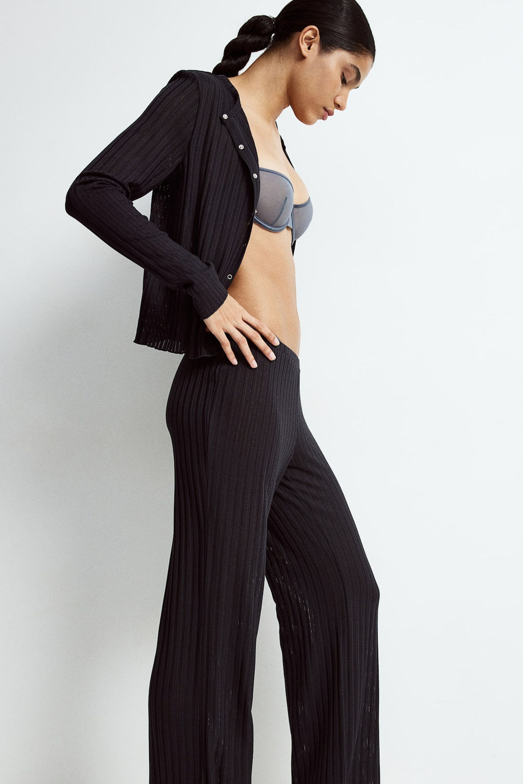 Pantalon en punto de canale - H&m фото 4