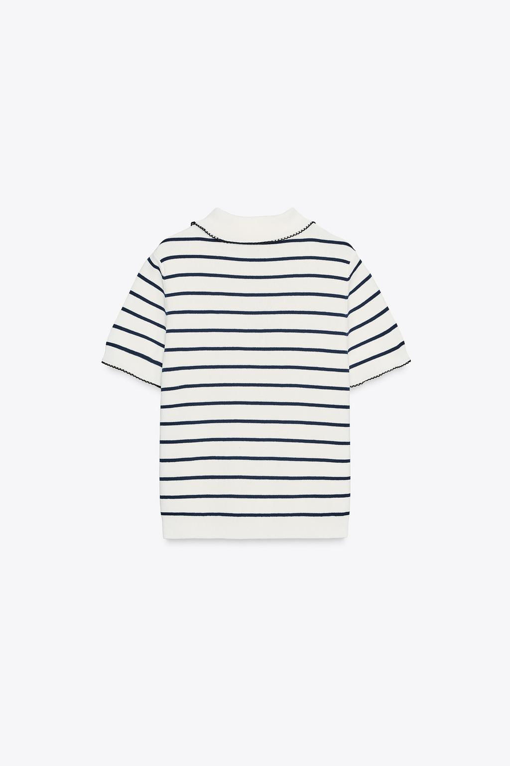 KNIT TOP WITH PIPING - Zara фото 8