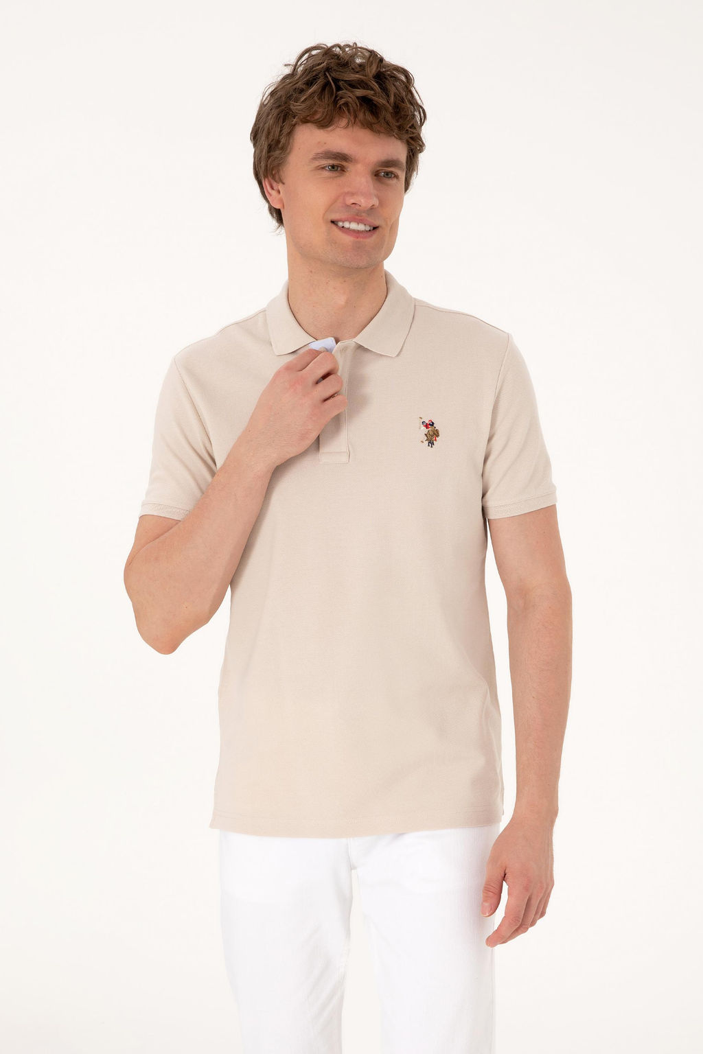 Erkek Slim Fit Polo Yaka Ta_ Basic Ti__rt Sepette S_rpriz _ndirim - U.s. polo assn фото 3