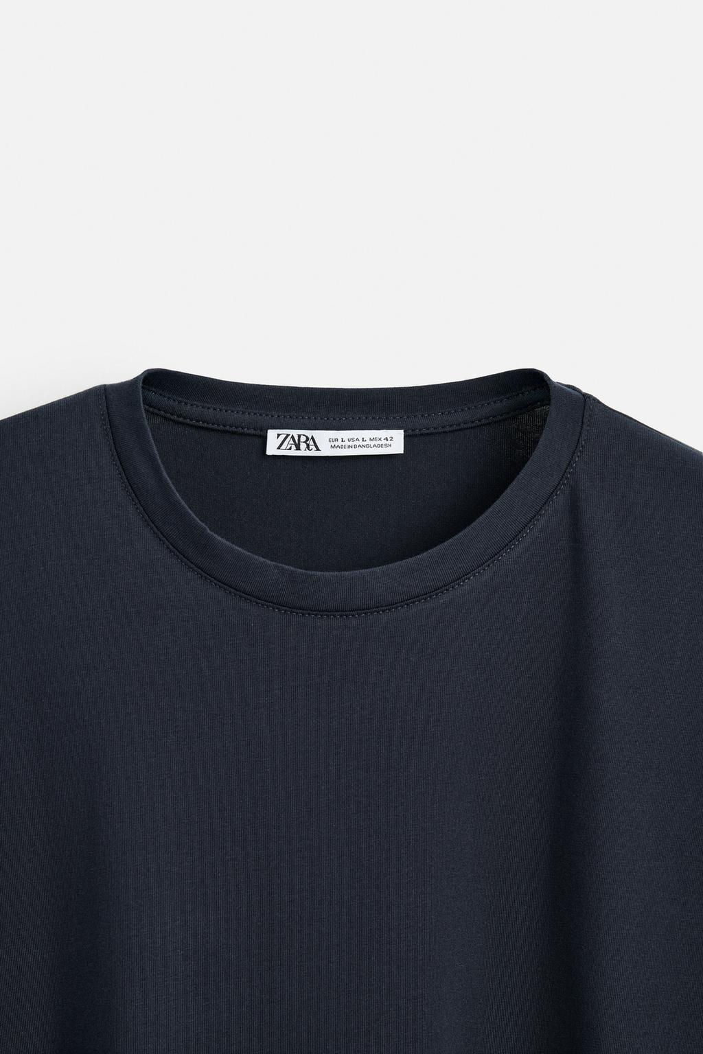 BASIC SLIM FIT T-SHIRT - Zara фото 43