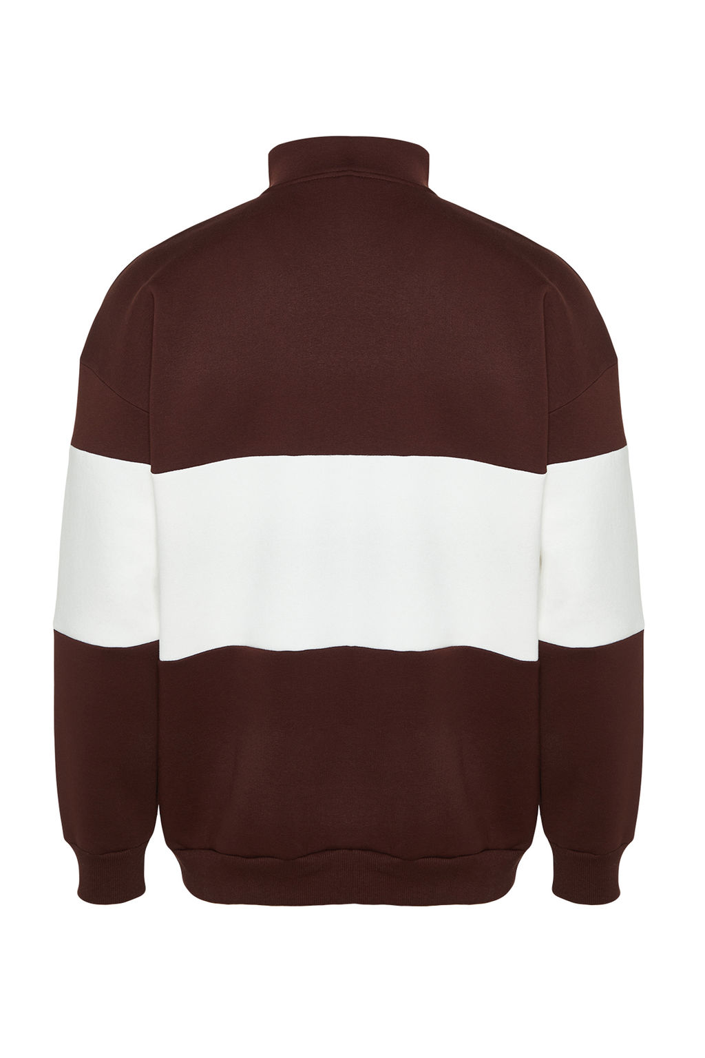 TRENDYOL MAN Siyah Oversize/Genis Kesim C?tc?tl? Renk Ici Polar Pamuklu Sweatshirt TMNAW24SW00160 - Trendyolmilla фото 16