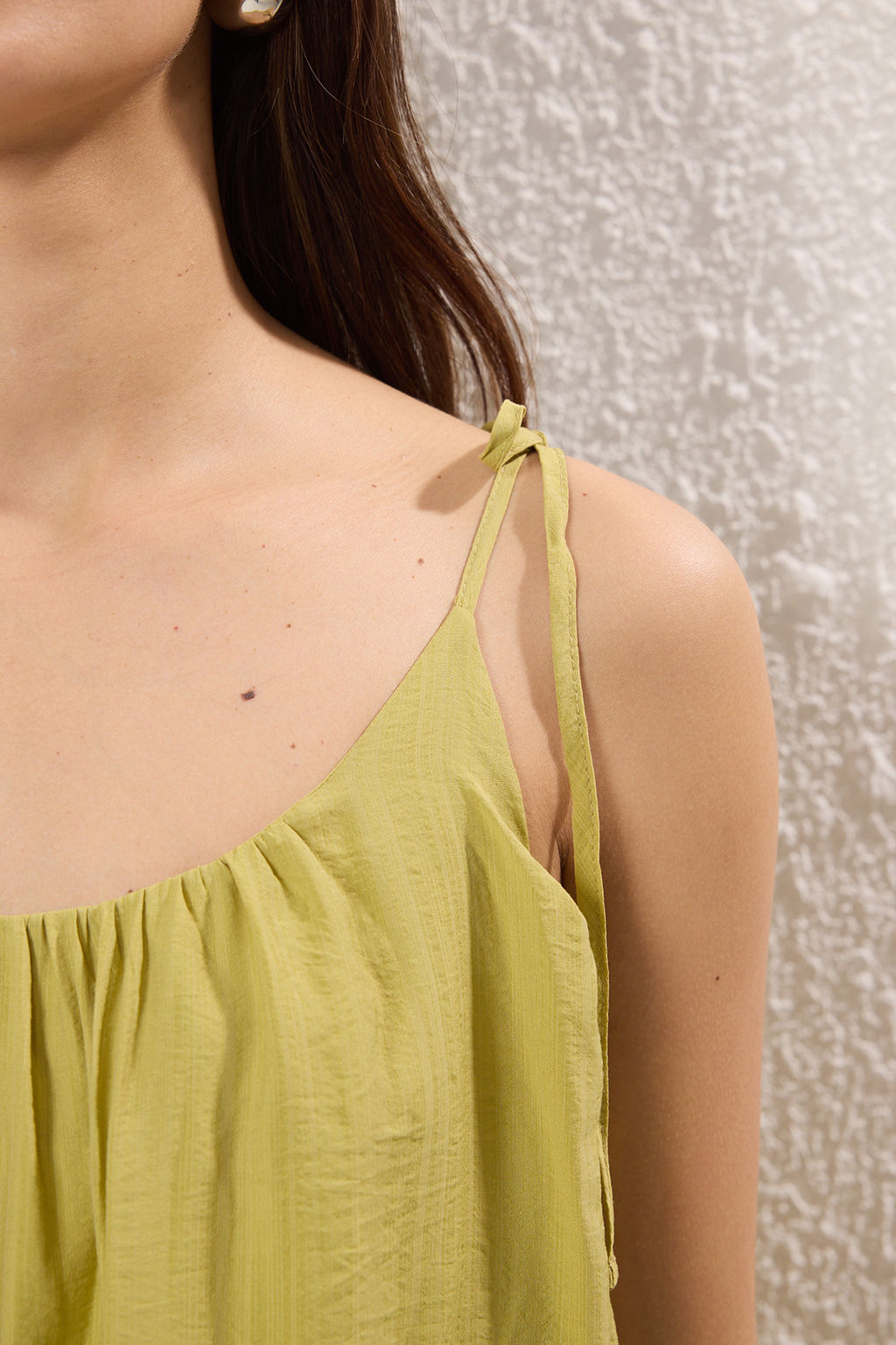 TRENDYOLMILLA Yag Yesili Genis Kesim Maxi Dokuma Elbise TWOSS25EL00051 фото 10