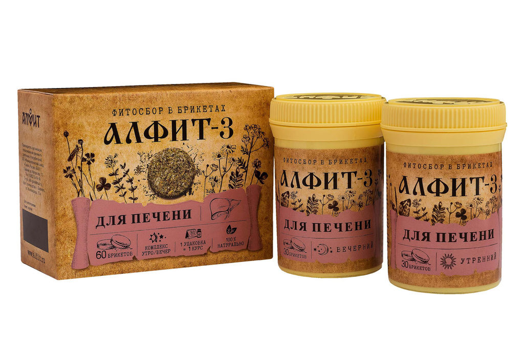 Алфит-3 Для печени БАД в брикетах Алфит 1185
