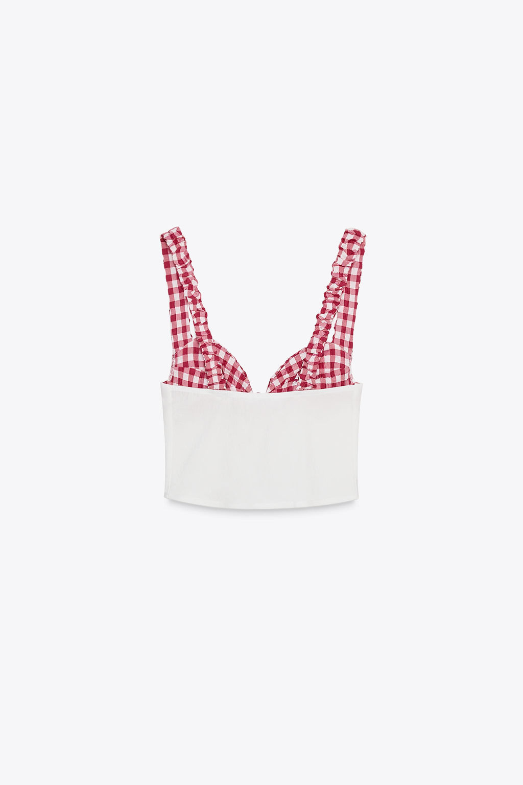 GINGHAM CORSET TOP - Zara фото 7