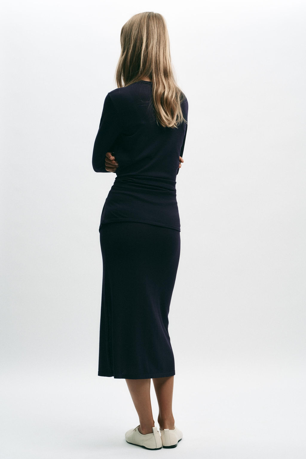 PLAIN KNIT MIDI SKIRT - Zara фото 4