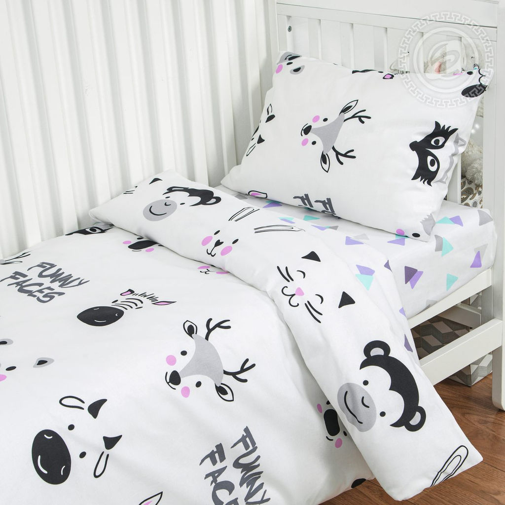 Фанни Детский/Пододеяльник: 1 шт. - 147*112; Простыня: 1 шт. - 150*110; Наволочка: 1 шт. - 40*60; Поплин ясельный - Артпостелька фото 3