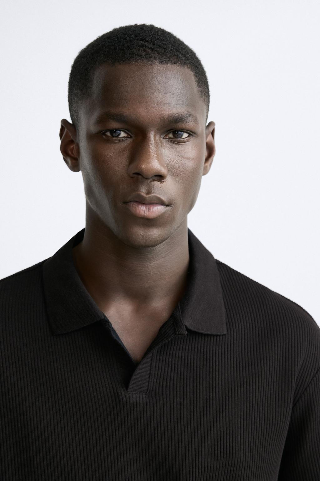 TEXTURED POLO SHIRT WITH RIBBED TRIMS - Zara фото 5
