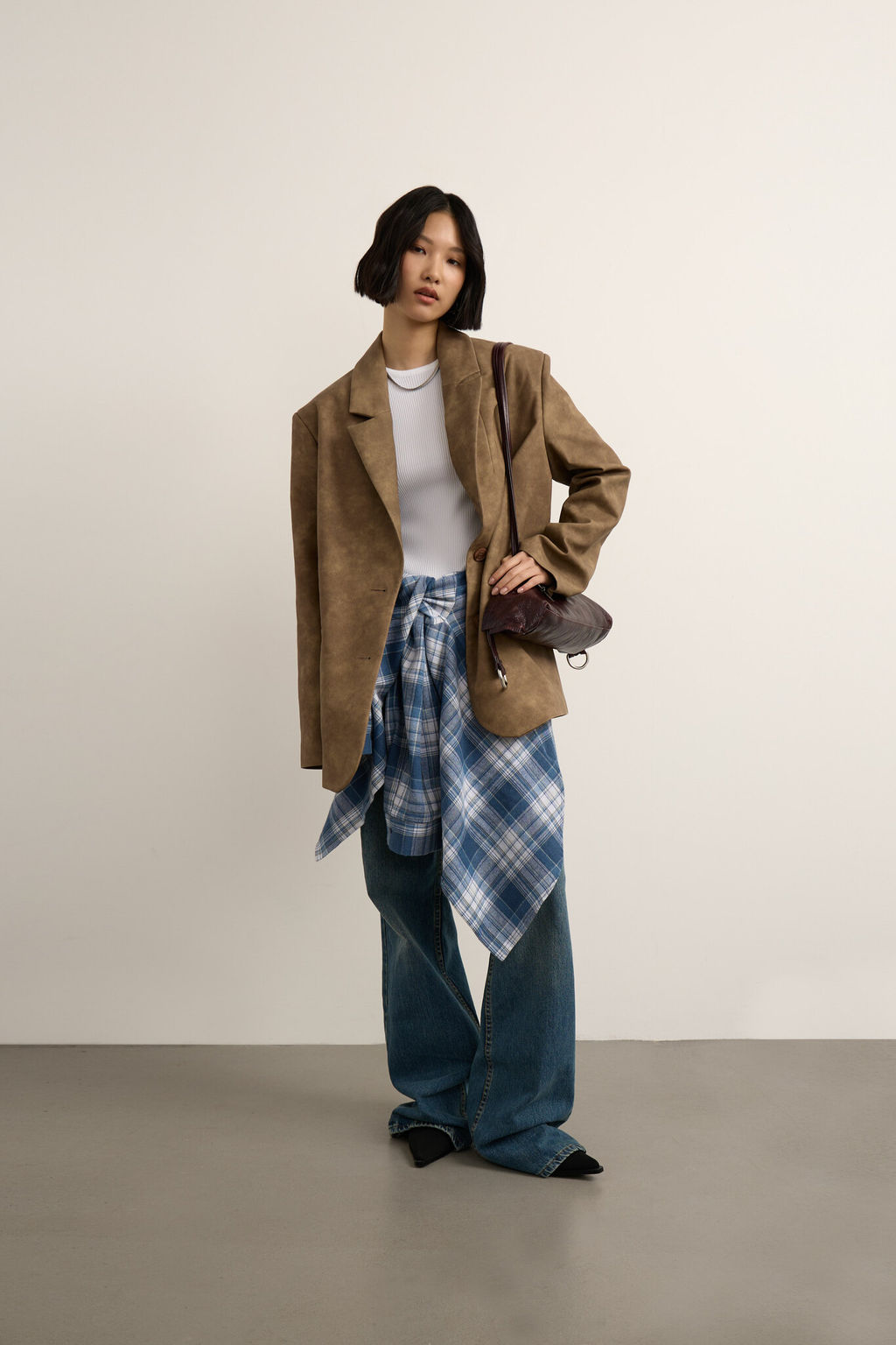 Жакет из экокожи с винтажной потертостью - Mollis фото 3