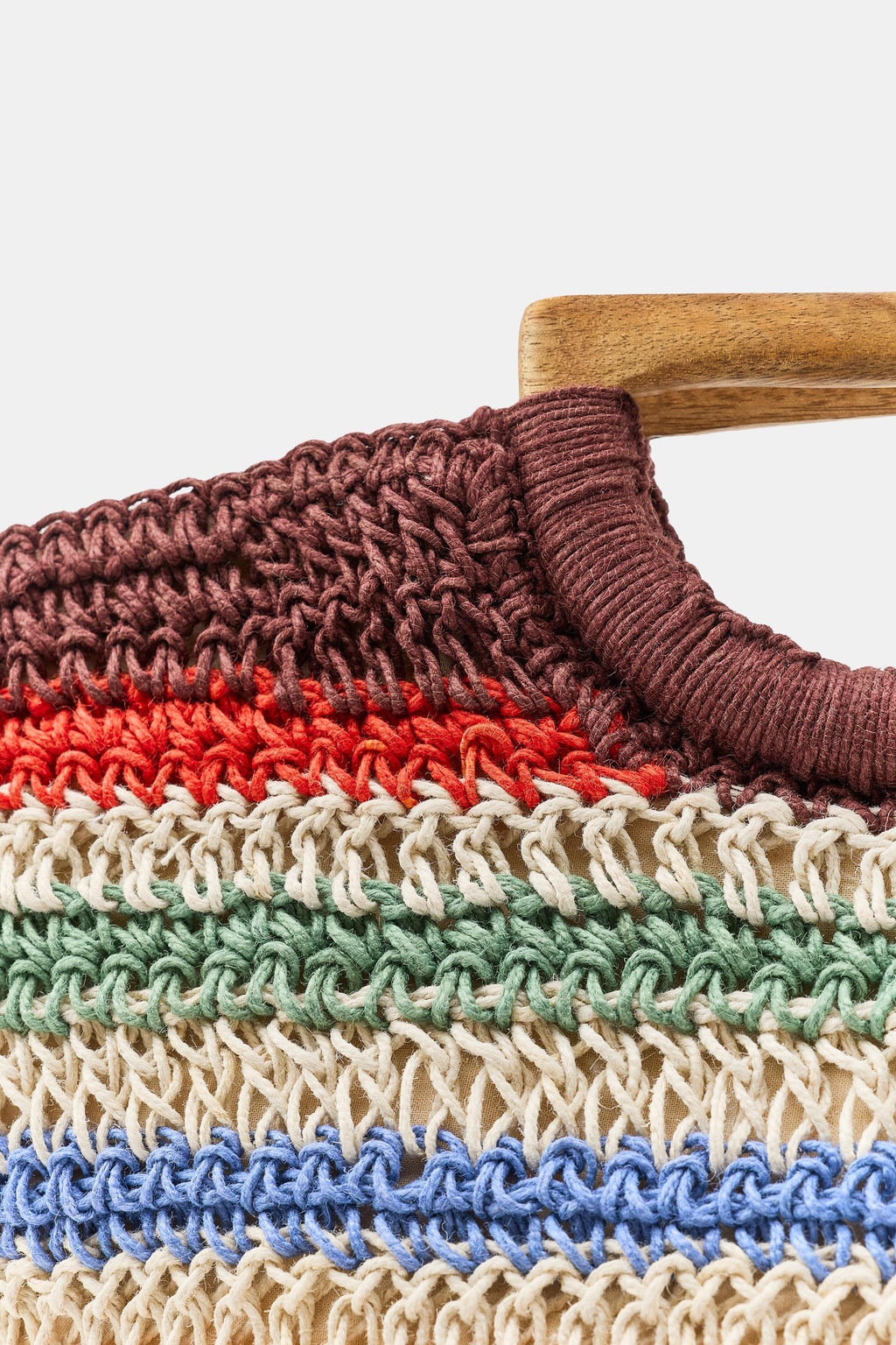 BOLSO CAPAZO YUTE 100% RAYAS / Multicolor - Zara фото 3