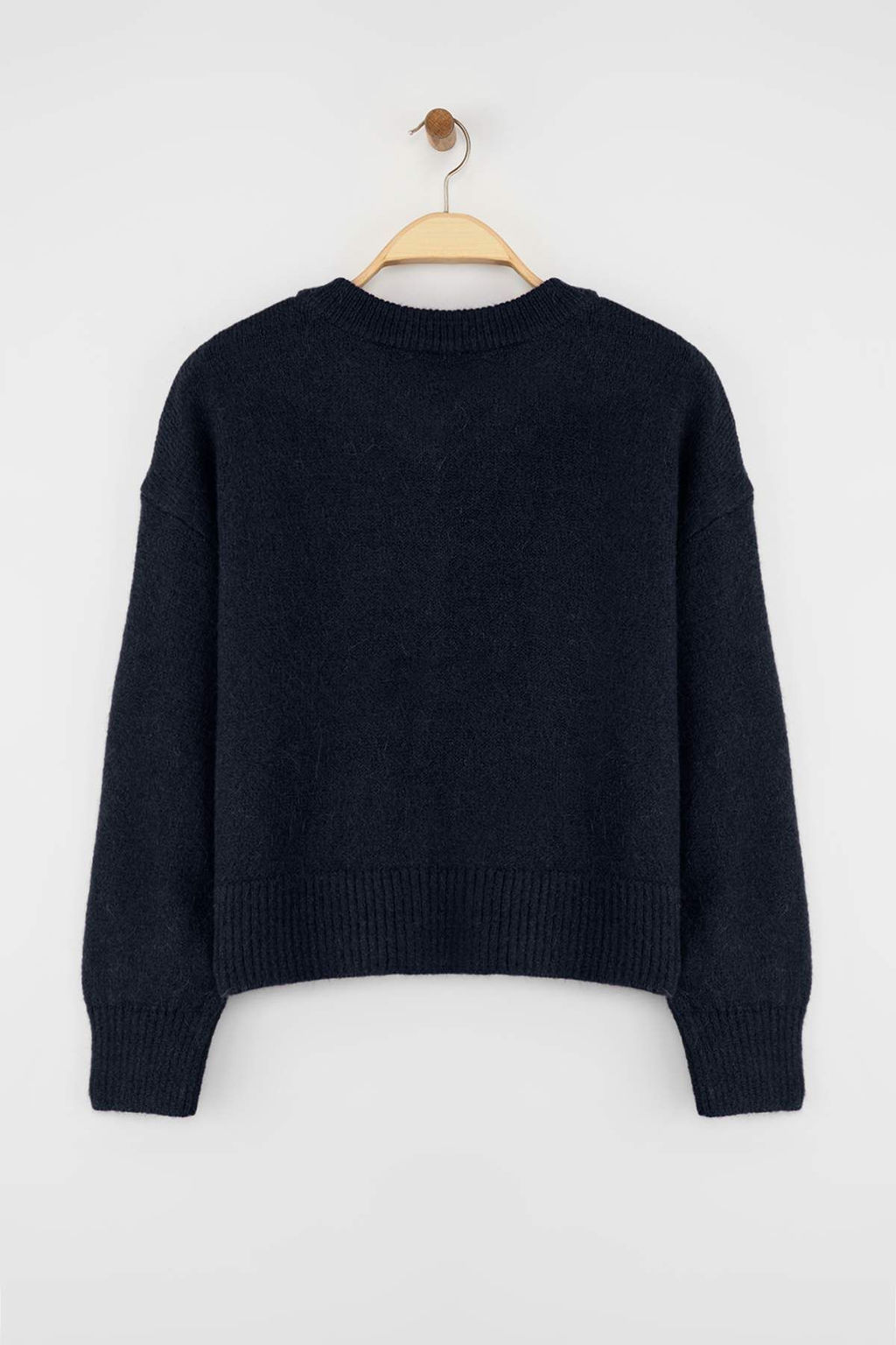 Lacivert More Sustainable Alpaka Yunu Kar?s?ml? Premium/Ozel Iplik Triko H?rka TWOAW26HI00000 - Trendyolmilla фото 8