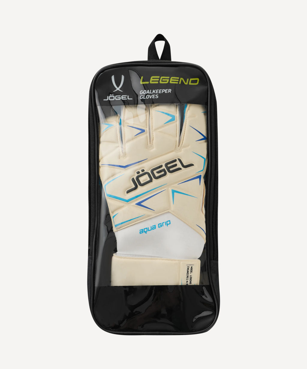 Перчатки вратарские JOGEL Legend UL4 Aqua Roll Negative, белый  фото 6