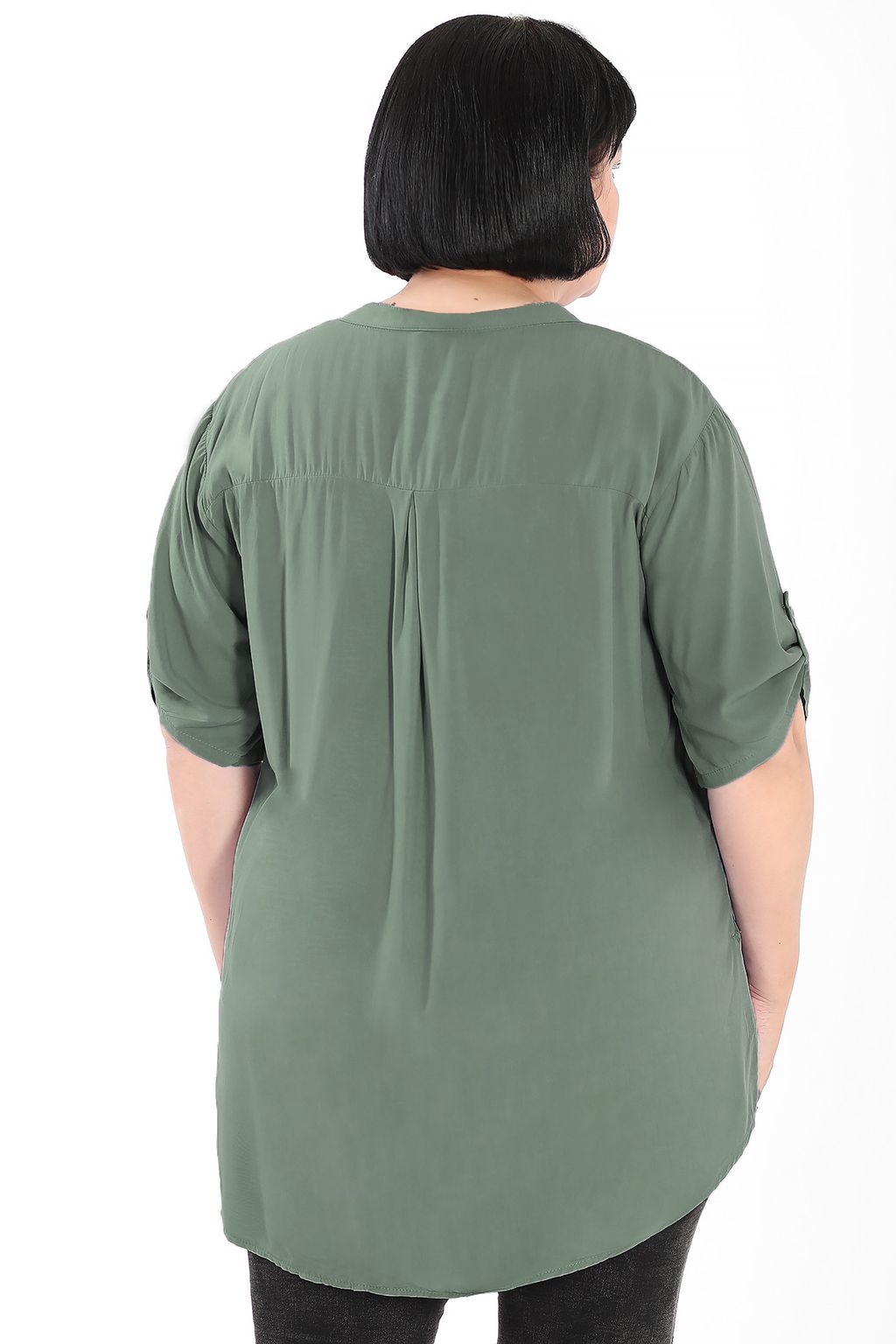 Рубашка летняя женская из района с бабочками - Almond фото 2