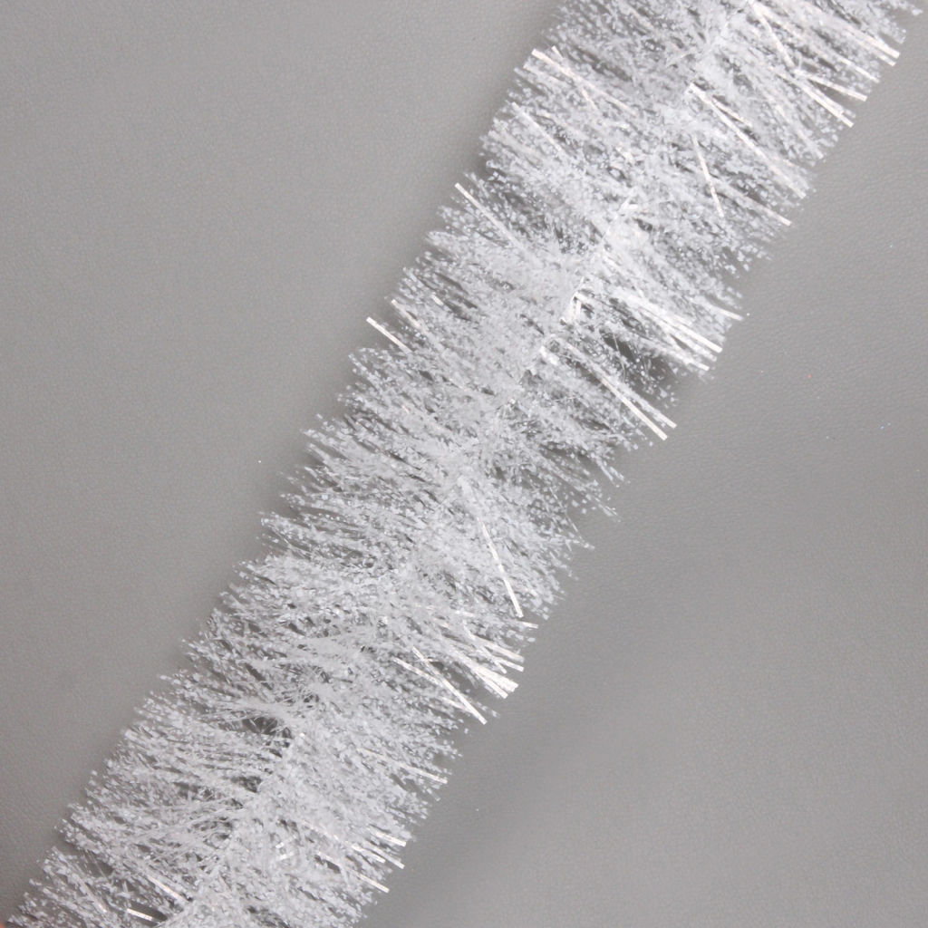 Цена за 10 шт. Мишура 2 м 11 см "Хлопья снега", Белый