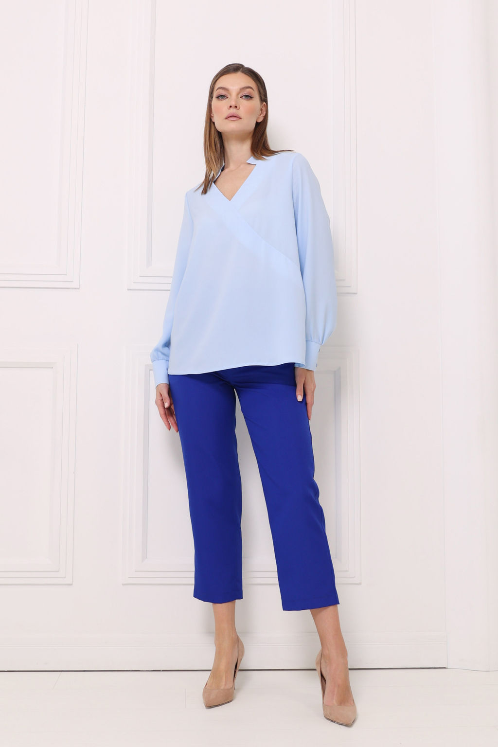 Блузка с фигурным воротом - Looklikecat фото 4