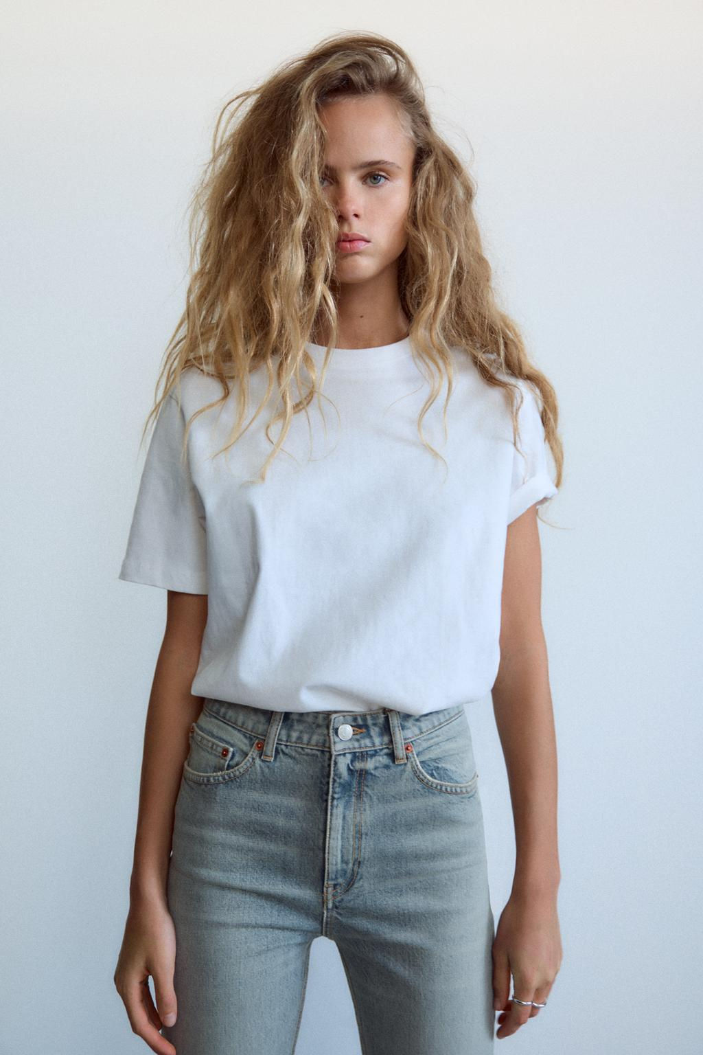 TRF STRAIGHT HIGH-WAIST JEANS - Zara фото 4