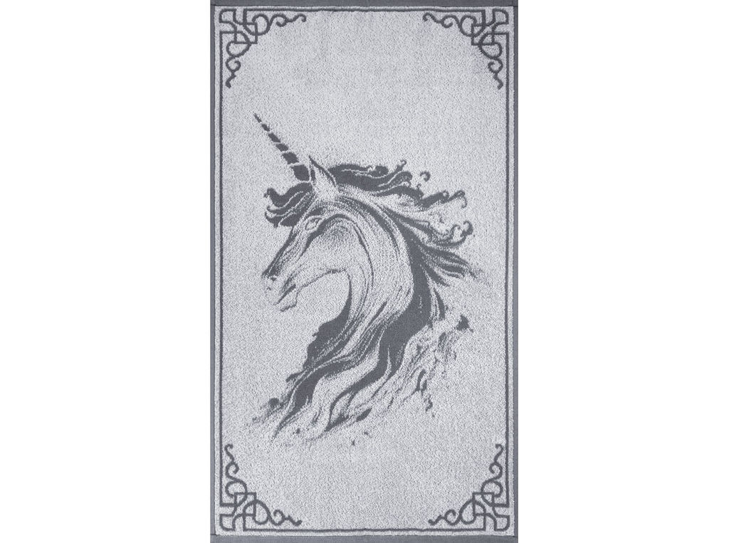 Полотенце махровое 6с103.412ж1 Огненный единорог(графит5) 50х90см